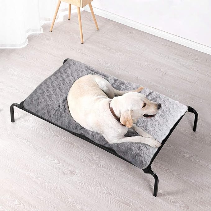 PAWISE Shape Memory Dog Bed Deluxe Plush Mattress for Dogs & Cats Nonslip Bottom Pet Beds for Medium Large Dogs 35.8 X 24in