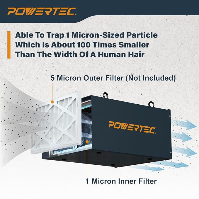 POWERTEC 1 Micron Activated Carbon Inner Air Filters
