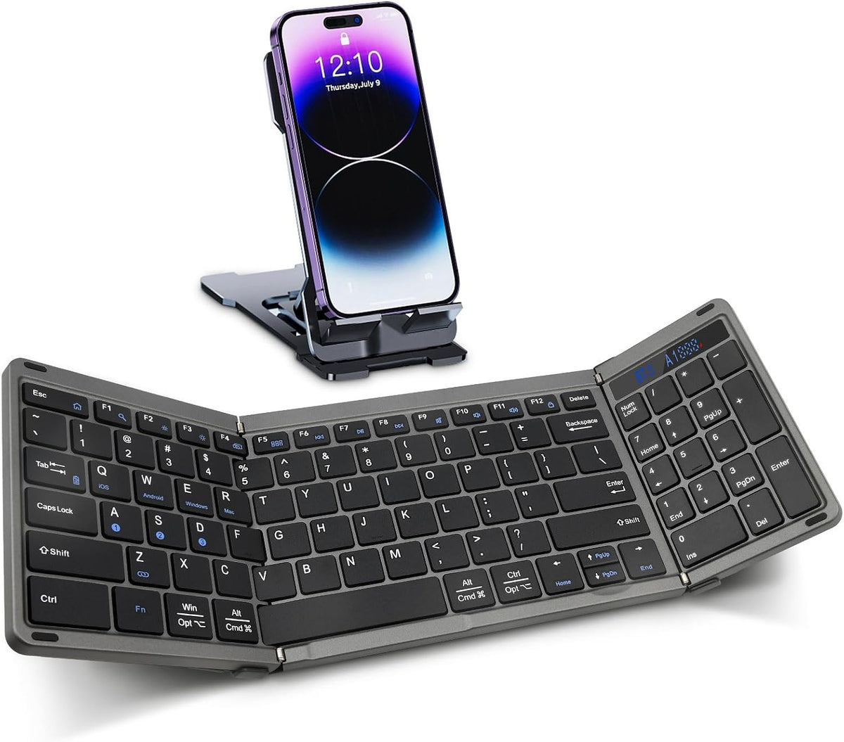 Rii RK809 Portable Foldable Bluetooth Keyboard with Numberpad