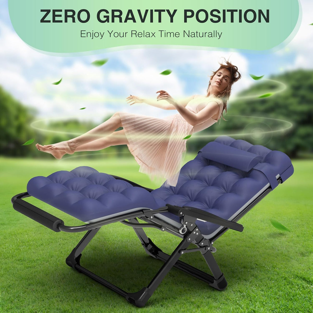 Suteck Oversized Zero Gravity Chair, 29" XL Reclining Lounge Chairs