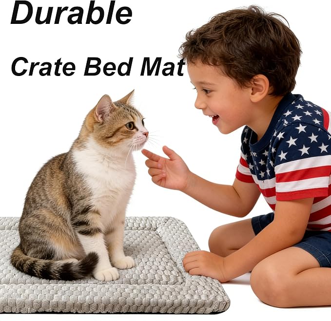 Dog Bed Mat - Reversible Dog Crate Bed Mats, Soft & Breathable Kennel Pad, Durable Crate Bed for Small Medium Large Dogs & Cats