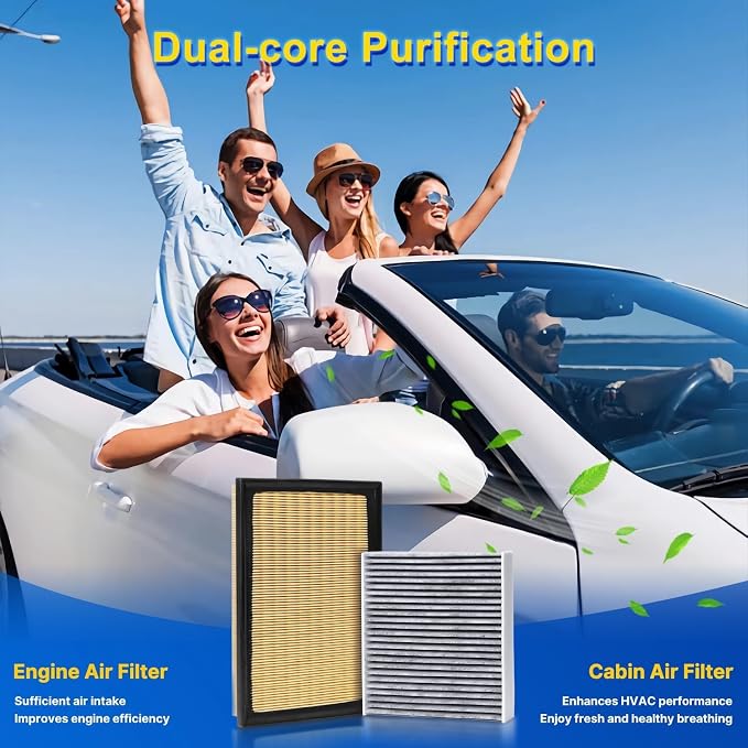 Cabin & Engine Air Filter Kit for 2013-2018 Rav4 2.5L