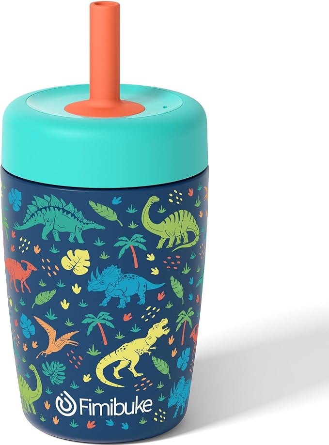 Fimibuke Toddler Cups Spill Proof, 12 OZ Sippy Cup