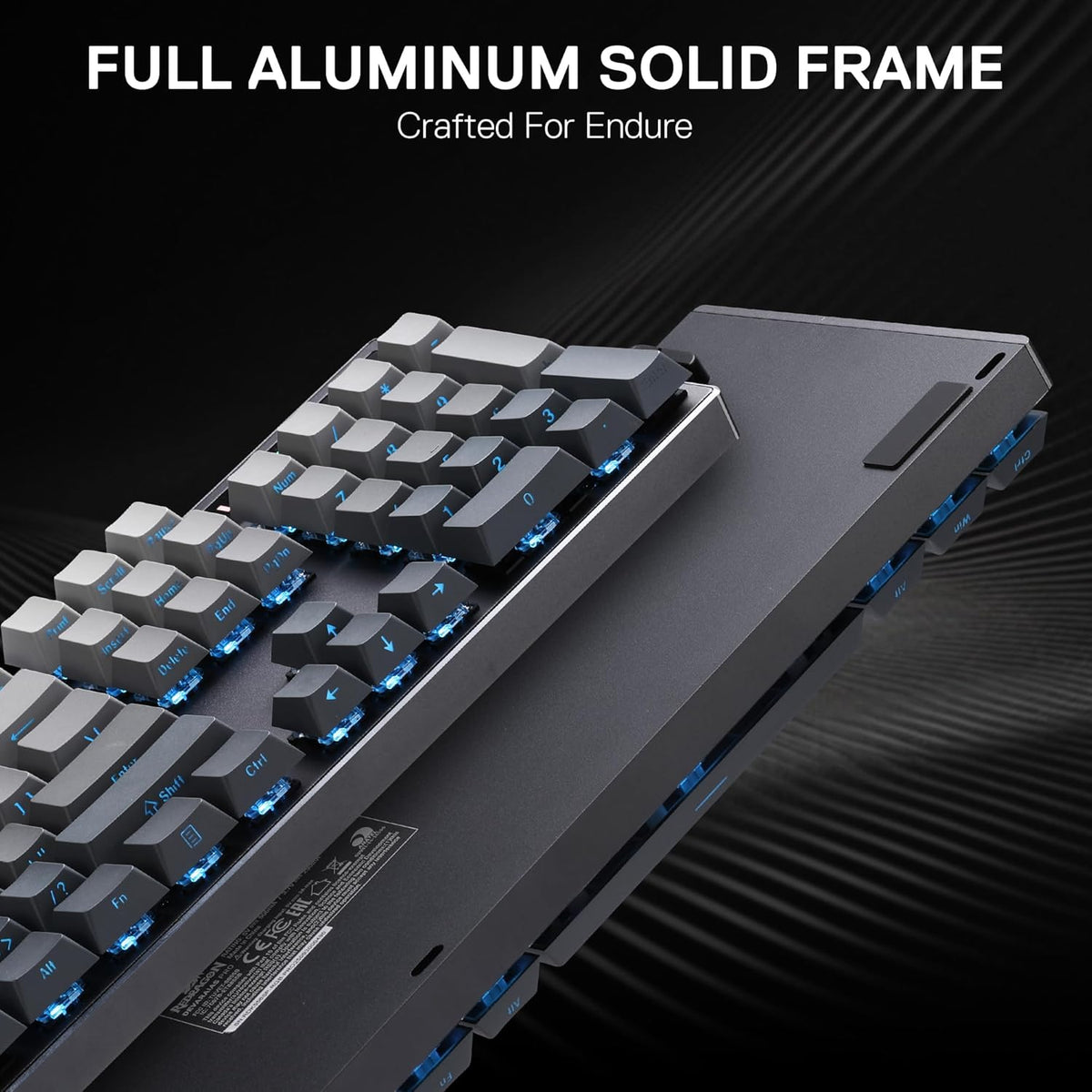 Redragon K556 PRO Wireless RGB Gaming Keyboard, Aluminum Board, PBT Keycaps