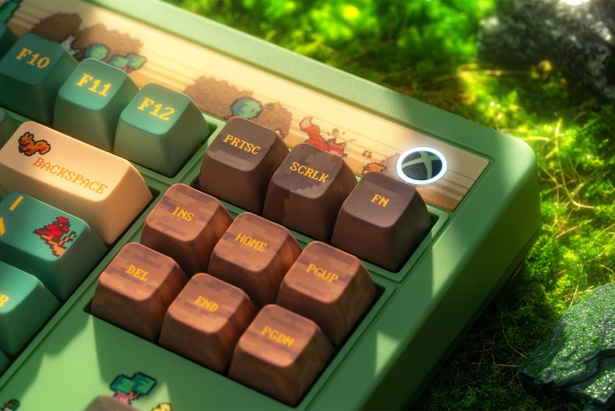 8Bitdo Retro 87 Mechanical Keyboard for Windows PC & Android, Forest Wonder