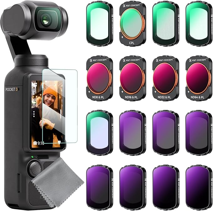 K&F CONCEPT ND, Effect Filter for DJI Osmo Pocket 3, Light Pullution Reduction