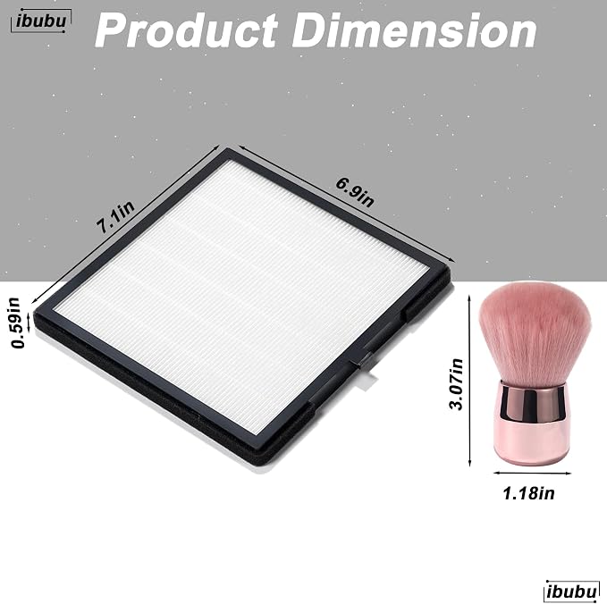 Nail Dust Collector Replacement Filters, 3 Pack Nail Tech Dust Collector Filter