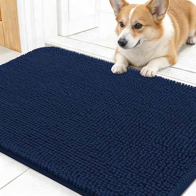 OLANLY Dog Door Mat for Muddy Paws 24x16, Absorbs Moisture and Dirt, Absorbent