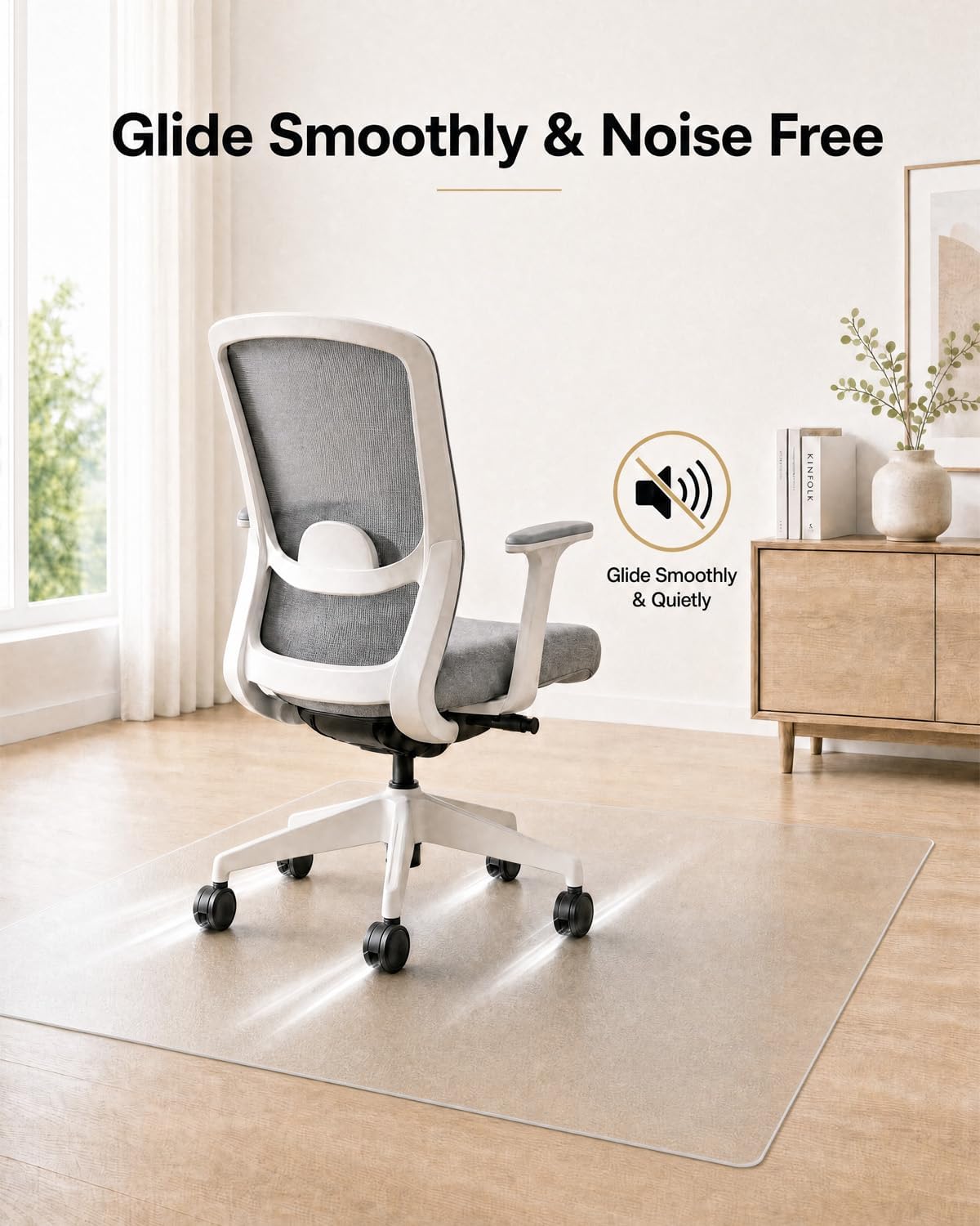 Office Chair Mat, 36"x48" Anti-Scratch for Hardwood Floor, Glear