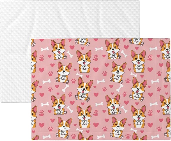 Reversible Dog Blanket for Beds Couches, Cute Happy Corgi Dog, Double Sided Cat Blanket with Textured Dot Feel and Smooth Feel for Seasonal Comfort All Year