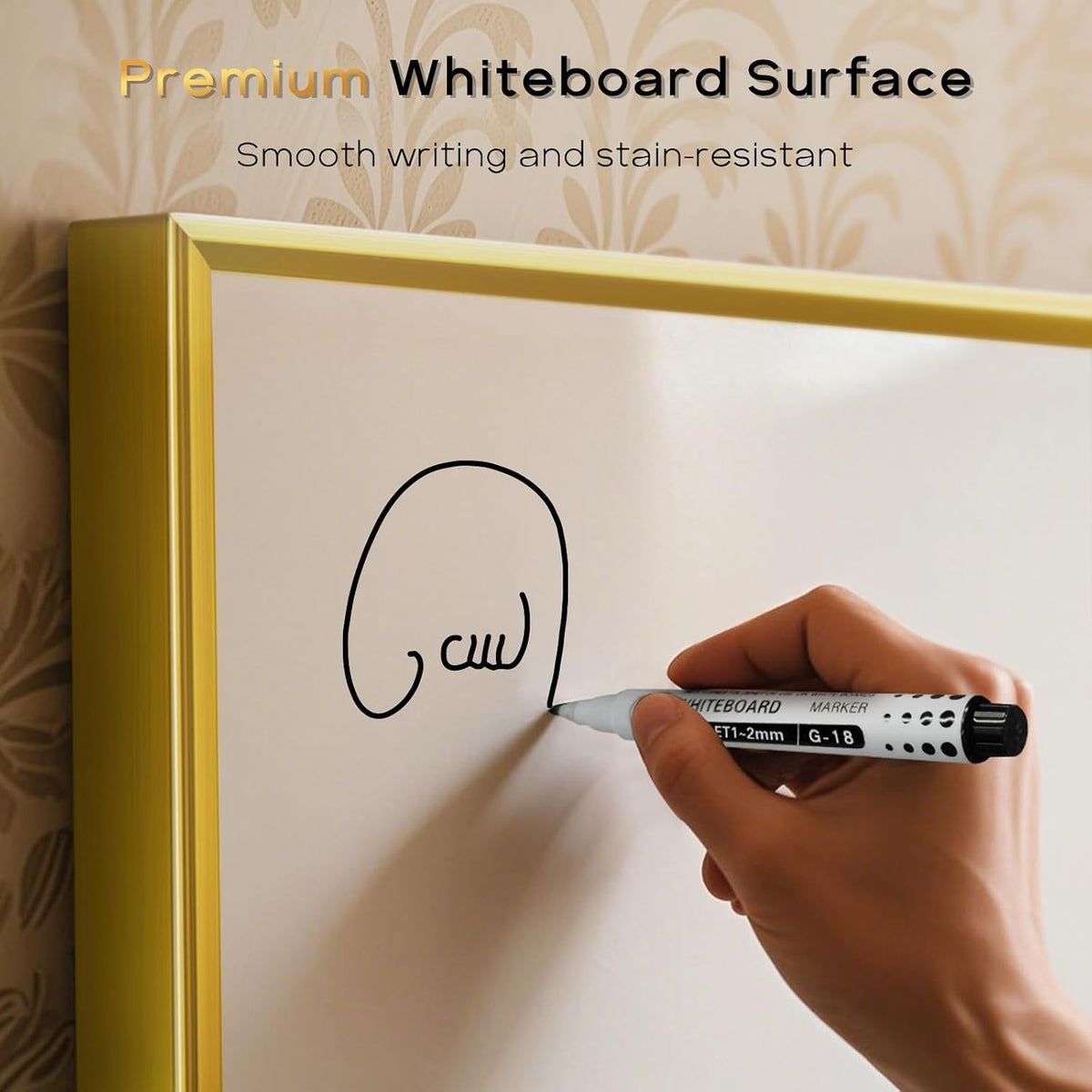 Magnetic Dry Erase White Board & Cork Board Combo, 24"x18", Wall Mounted