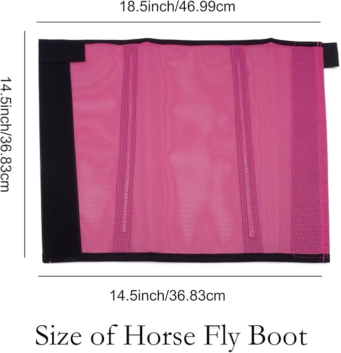 4 Pack Mesh Fly Boots for Horse - Horse Leggings for Fly Bites Protection - Breathable & Secure Fit - C