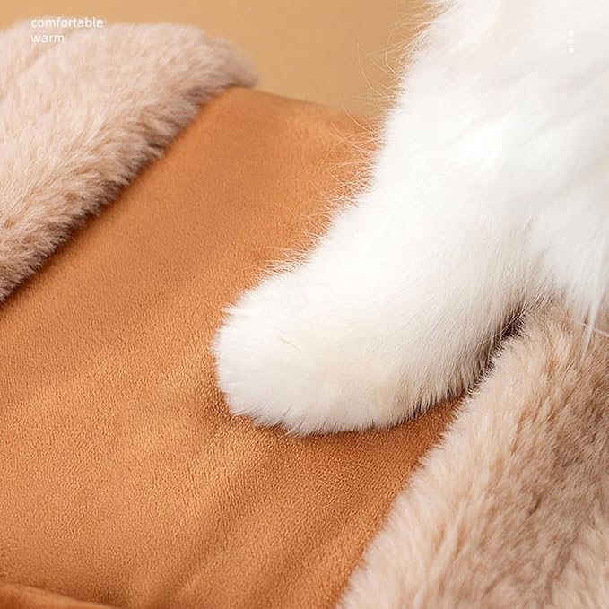 Pet Carrier Backpack Warm Travel Bag for Cat Dog Portable Small Animal Cage Outgoing Plush Bag Cat Winter Travel Bag
