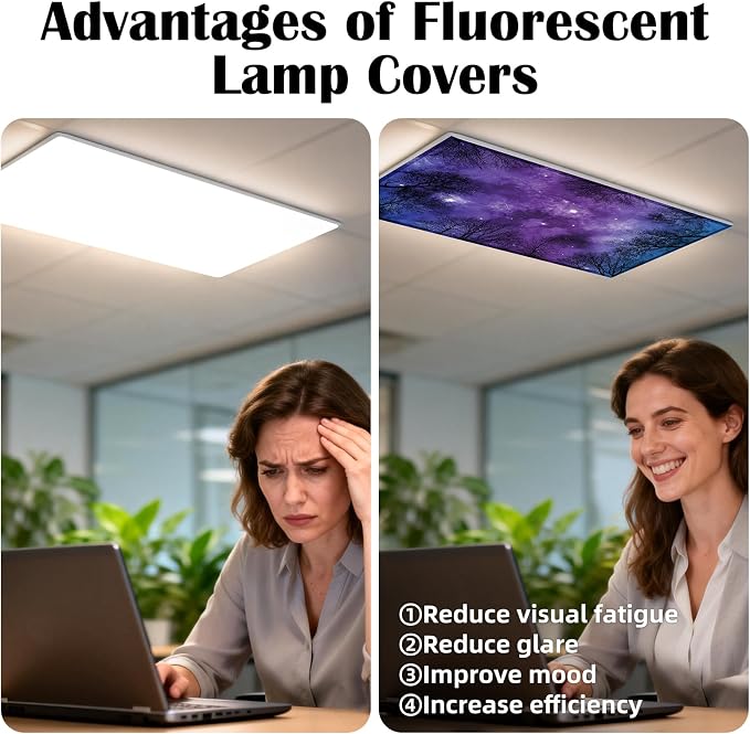 4 Pcs Fluorescent Light Covers