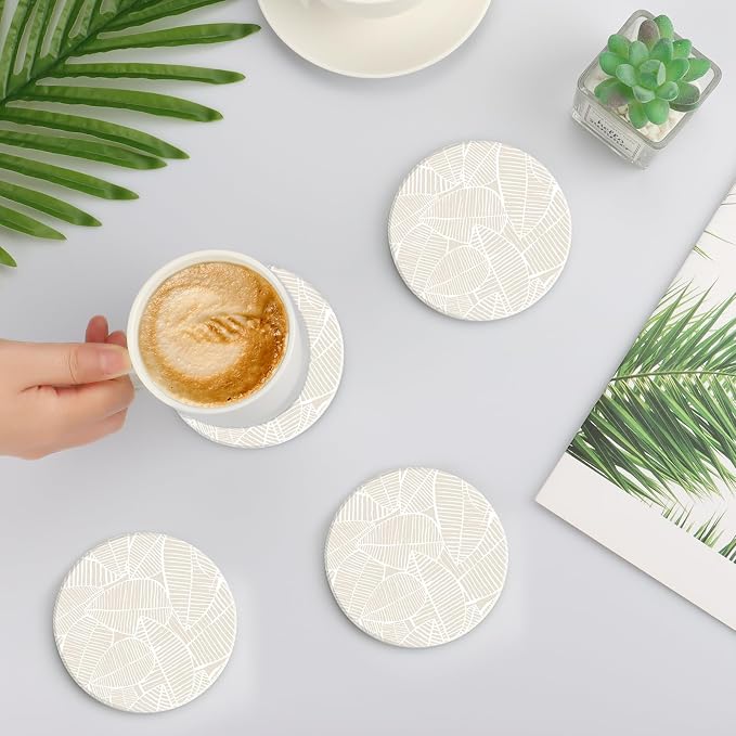 Ceramic Absorbent Table Coasters Set of 2