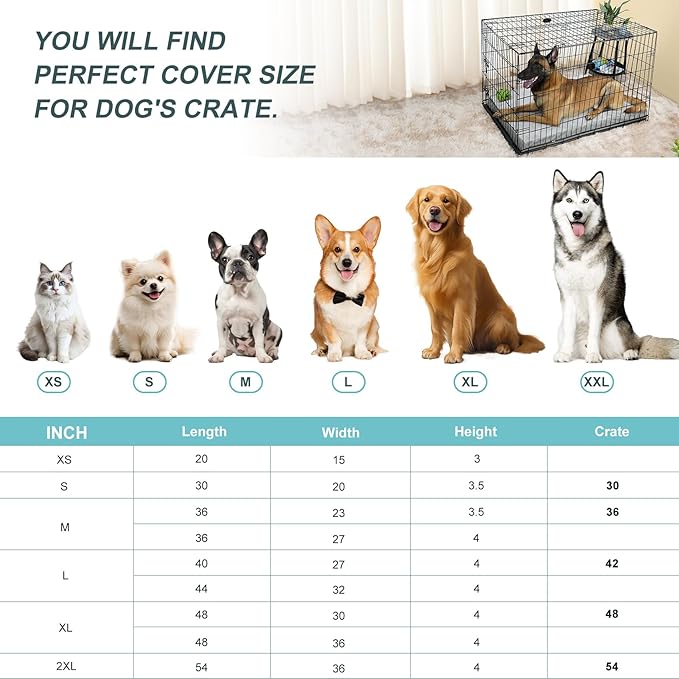 Explore Land Waterproof Dog Bed Cover Machine Washable Fluffy Dog Bed Replacement Cover for 30 Inch Crate, 30Lx20Wx3.5H inch, Gray