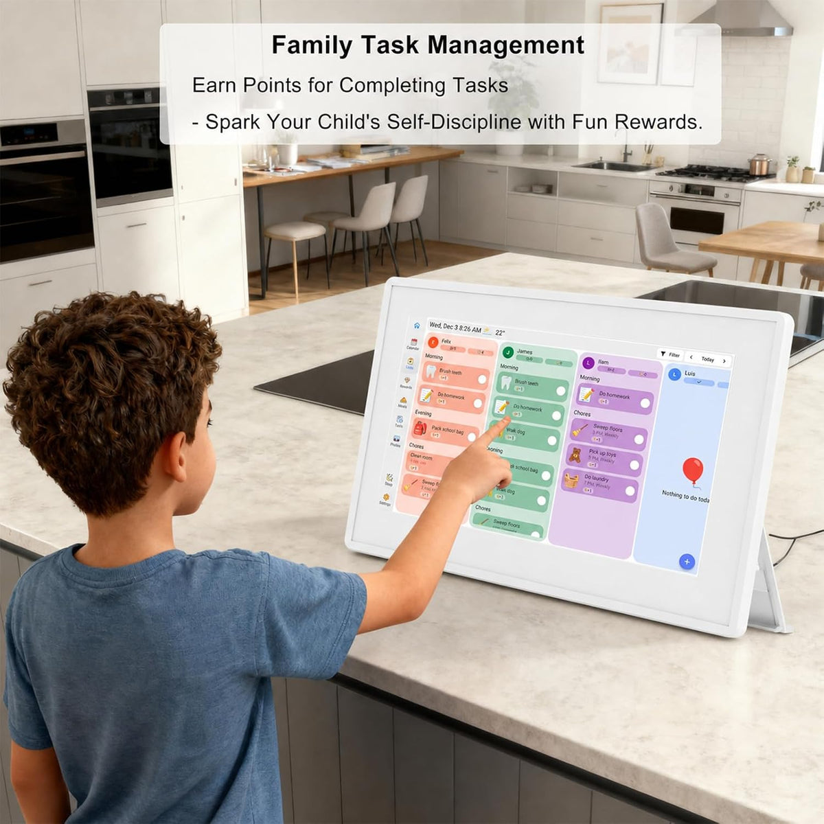 Digital Calendar 10.1 Inch Wall Plan Touch Screen WiFi picture esay to use