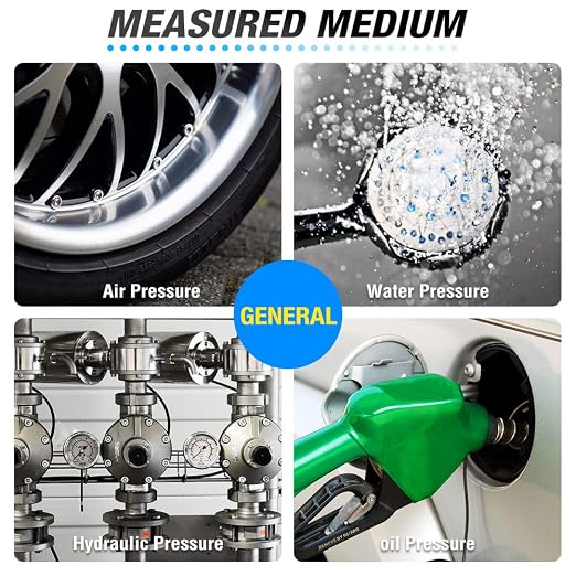 MEANLIN MEASURE 1/4" NPT 0-60Psi Swimming Pool Water Pressure Gauge 2" FACE DIAL