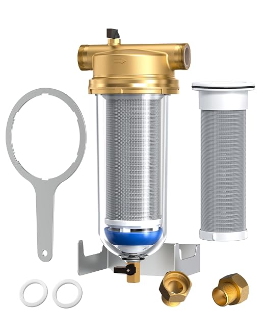 Waterdrop Mega Spin Down Sediment Filter, Upgraded Reusable Backwash Whole