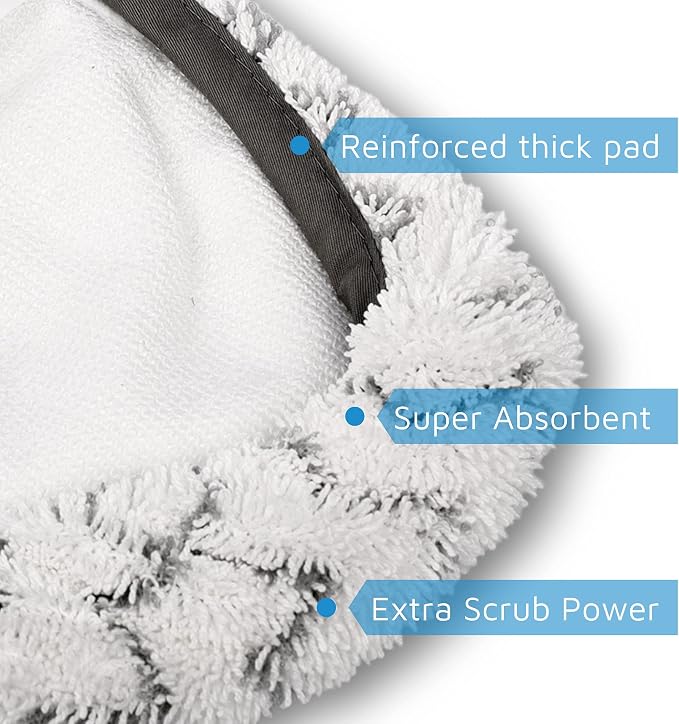 Flammi 4 Scrub+2 Soft Steam Mop Replacement Pad & 6 Scent Discs