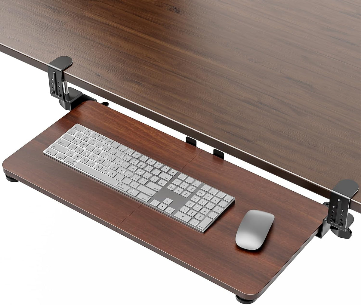 Large Keyboard Tray Under Desk, Pull Out Keyboard & Mouse Tray for Typing