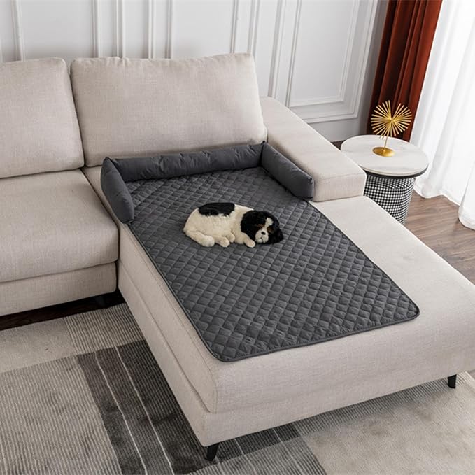 Dog Bed Cover & Couch Protector - Anti-Slip & Waterproof Pet Pad, Cozy Nest for Dogs, Ideal for Sofa, Bed & Car Seat Cushion - Furniture Protector Coffee 2XL