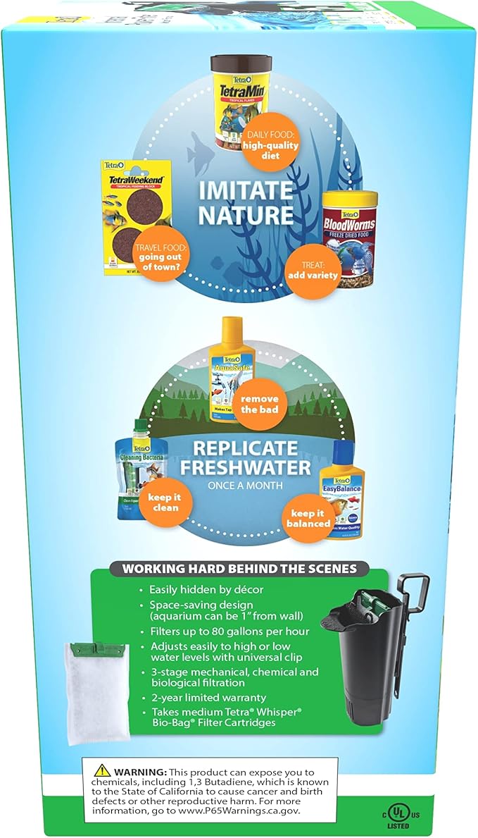 Tetra Whisper Internal Power Filter 5 To 10 Gallons,