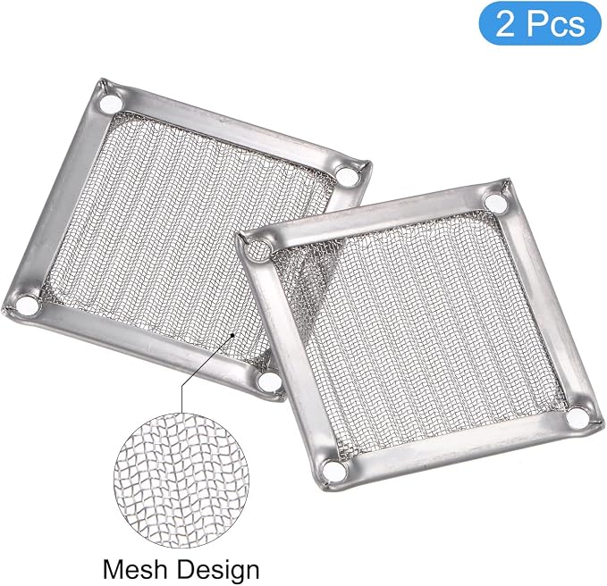 MECCANIXITY 60mm Computer Fan Filter Grills Stainless Steel Mesh Dustproof Case