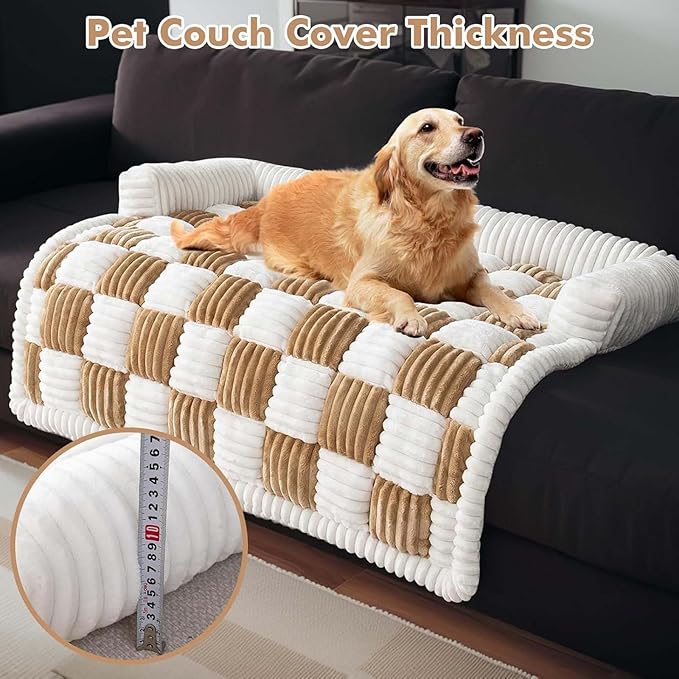 Dog Couch Cover Protector, Pet Couch Covers for Sofa, Washable Pet Bed Couch Cover, Pet Friendly Sofa Cover for Large Dogs, Furniture Protector Pet Sofa Mat for Dogs and Cats, with Anti-Slip Bottom