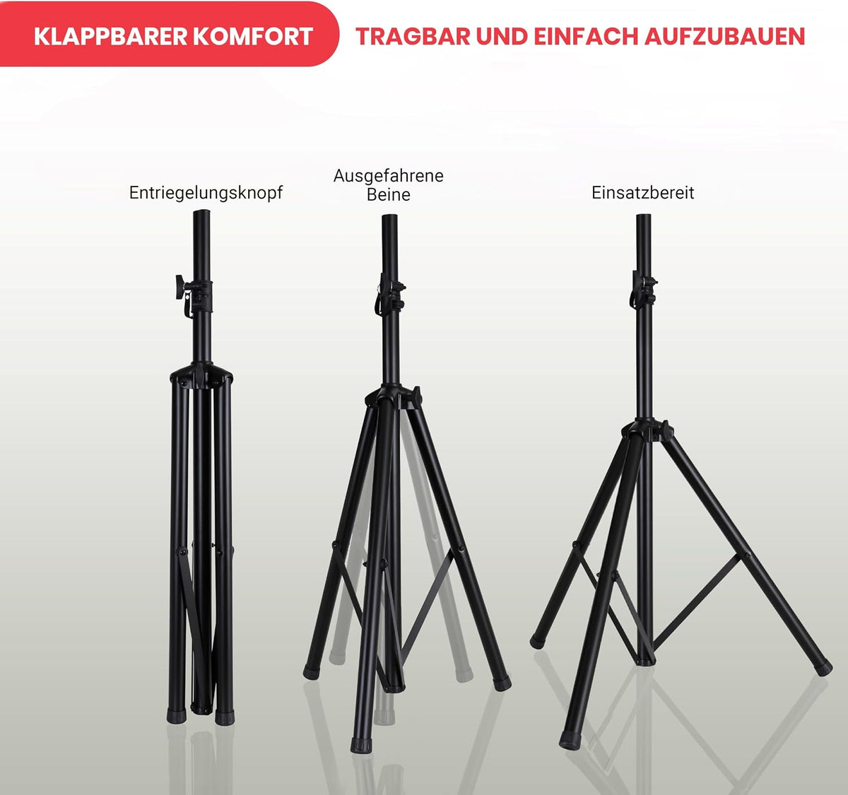 Pyle Universal Speaker Tripod Stand Mount - 6' Sound Equipment Holder Height Adjustable Up to 70 Inches For Speakers w/ 35mm Compatible Insert Perfect for Home, On Stage or In Studio Use