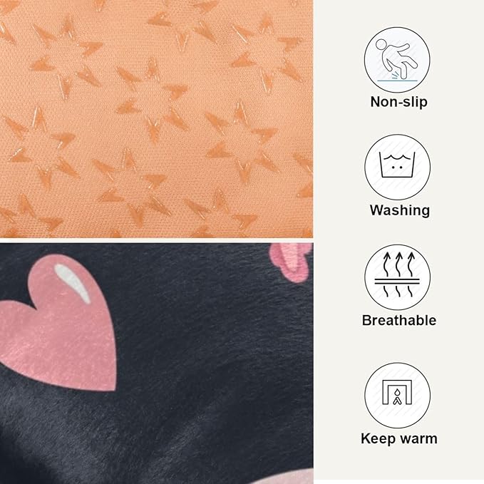 Emelivor Cute Axolotl Heart Black Dog Cat Bed Washable Crate Pet Bed Anti-Slip Comfortable Puppy Kennel Bed for Medium Large Small Dogs Cats, 24x18in