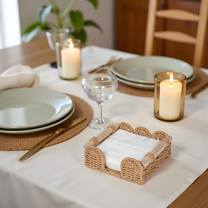 CubesLand Square Scalloped Napkin Holder