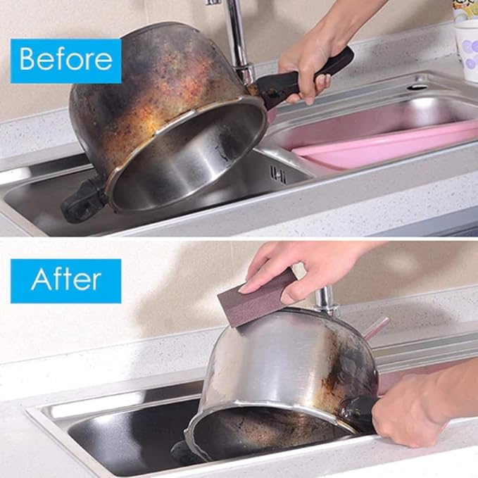 Nano Carborundum Sponge, Emery Sponge Kitchen Pot Brush