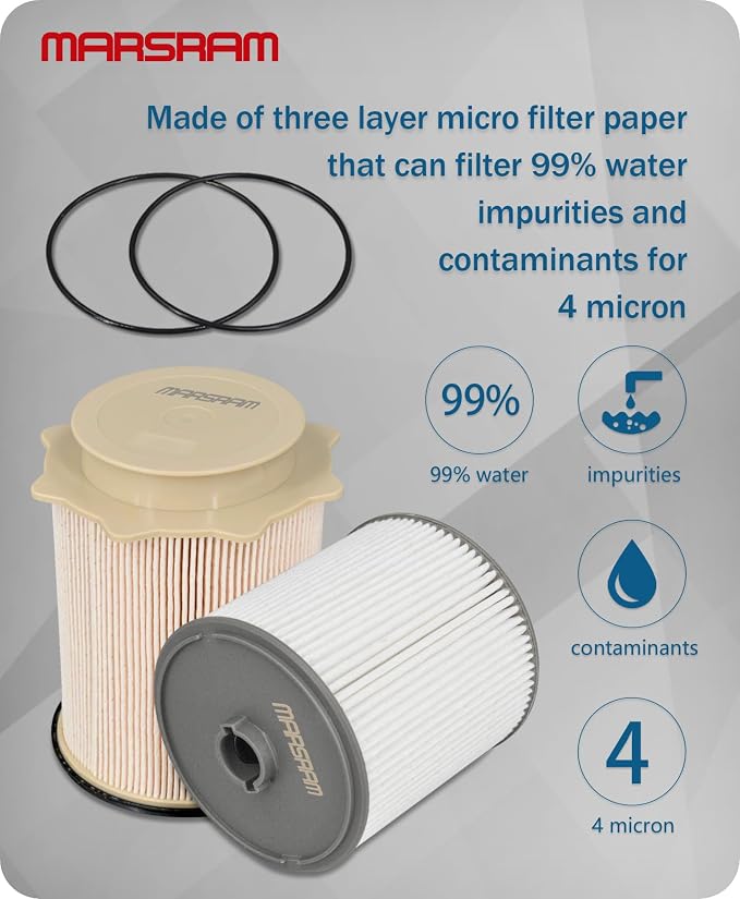 Marsram 6.7 Cummins Fuel Filter Water Separator Set fits