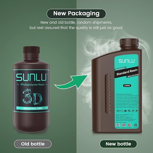 SUNLU 3D Printer Resin, 1kg Fast Curing Standard 3D Resin