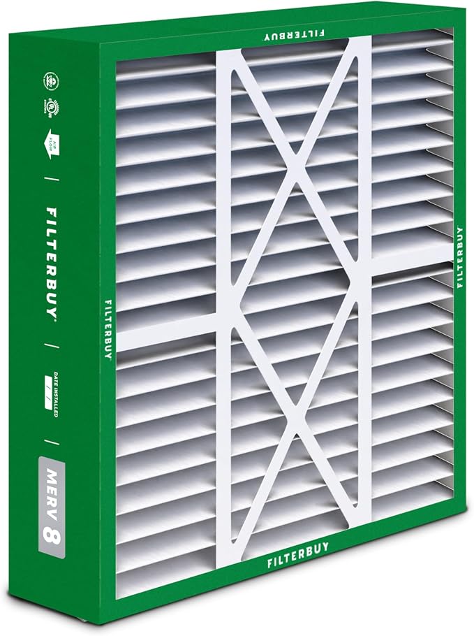 Filterbuy 16x20x5 Air Filter MERV 8 Essential Dust & Allergy Defense, Pleated