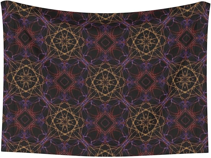Two Sided Plush Pet Blanket for Warmth Comfort, Magic Smoking Sacred Geometric, Reversible Throw with Cozy Nubby Side for Chilly Nights Napping Spots Around House
