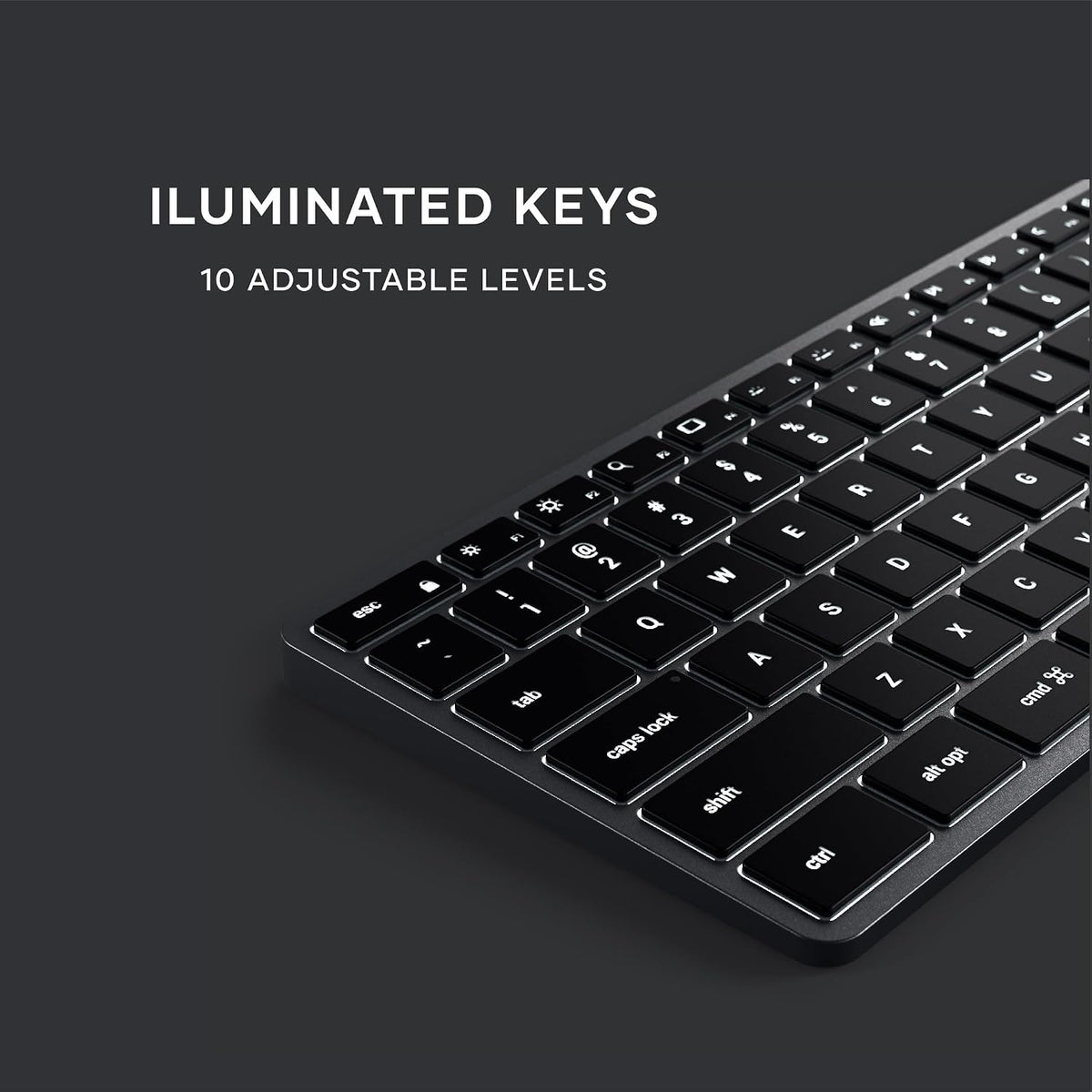 Satechi Slim X3 Bluetooth Backlit Keyboard & M1 Wireless Bluetooth Mouse for Mac and Windows, with Rechargeable Type-C Port - Space Gray