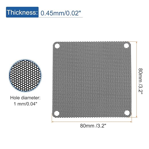 MECCANIXITY 20PCS PC Dust Filter, 80mmx80mm PVC Computer Case Cooler Dustproof