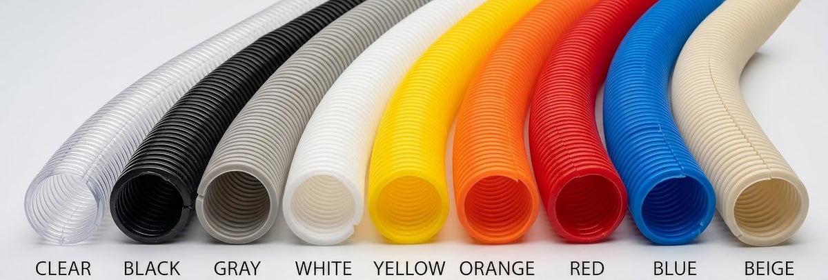Electriduct 3/8" Split Wire Loom Conduit (0.375 Inch ID) Orange - 1900 Feet