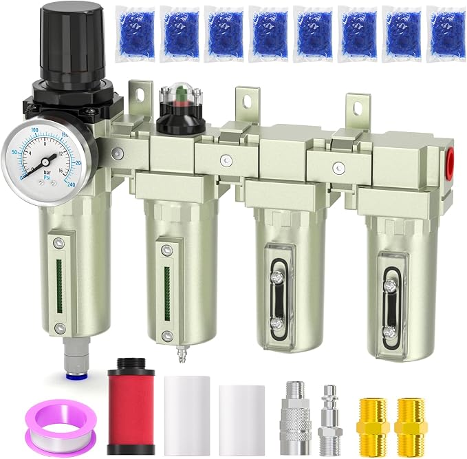 Industrial Grade 4-Stage Air Drying System, 1/2" NPT