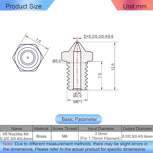 16Pcs V6 Nozzles kit Compatible