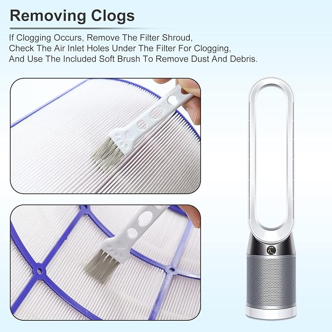 2 Pack Replacement True Filter for Dyson TP04 TP06 TP07 TP09 TP10 HP04 HP06