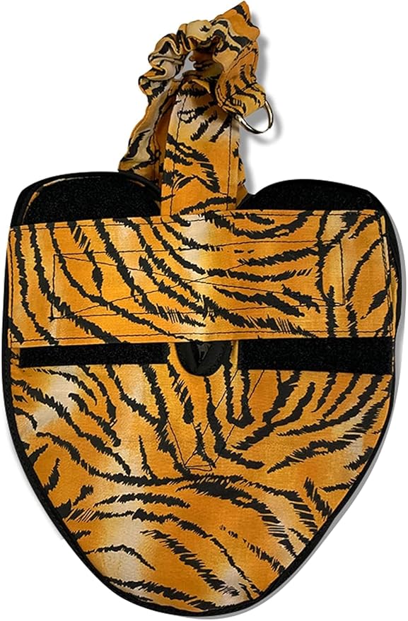 Hen Holster Bird Diaper, Wrap Around - for Hens, Roosters, Ducks, Leak-Proof Design, Comfortable Fleece Strap Bird Harness with Sewn-in Liner, Secure Hook and Loop Closure - XL, Tiger