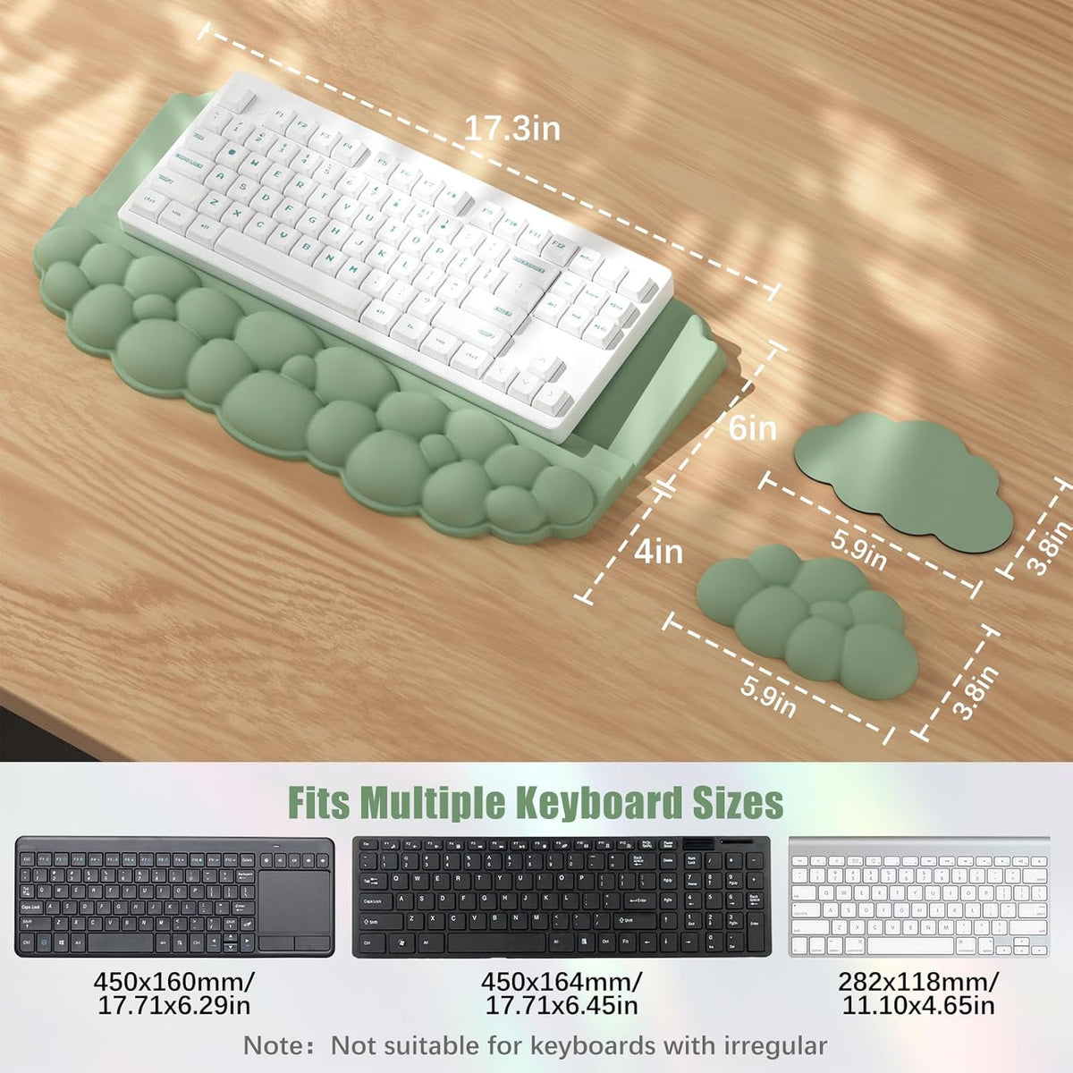 Wrist Rest with Keyboard Stand, Ergonomic Computer Wrist Support Pad