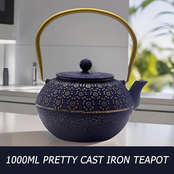 33.8oz Small Cast Iron Tea Kettle