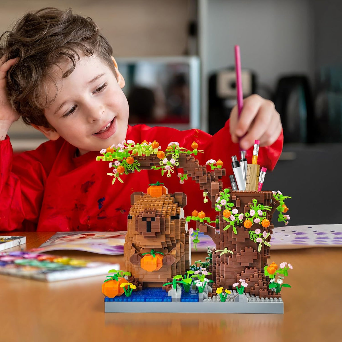 Capybara Micro Mini Building Block Pen Holder Kit 1880PCS