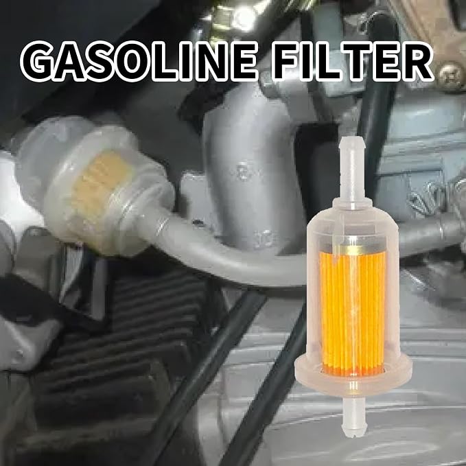 2 Pcs Motorcycle Fuel Filter, High Flow Inline Diesel Gasoline Fuel Filter
