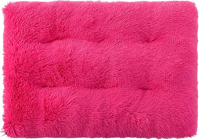 Dog Crate Mat, Dog Bed for Large Dogs, Comfy Fluffy Kennel Pad Anti-Slip for Dog beds & Furniture, Quilted Dog Bed for Pets for Medium/Small Dogs Cats (Color : Rose, Size : 25x18)