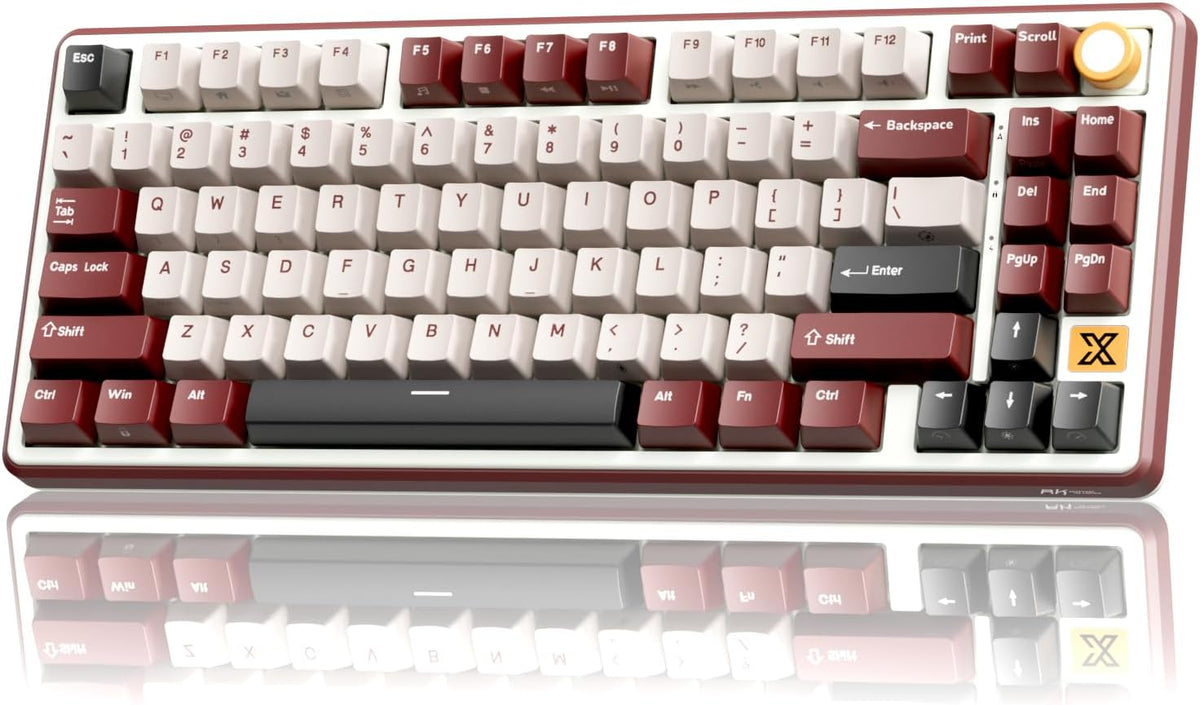 RK ROYAL KLUDGE X87 Wireless Keyboard, 75% TKL Keyboard w/Detachable Knob
